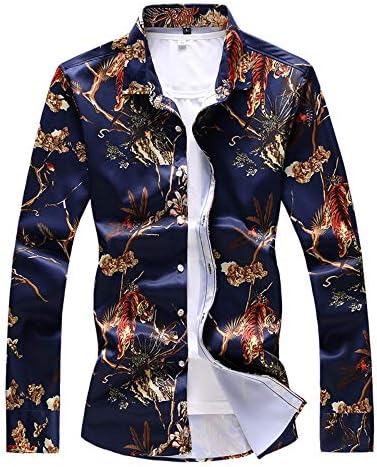 Shredded Flower Shirt Leisure Long Sleeve Shredded Flower Fashion Urban Size Personality Shirts