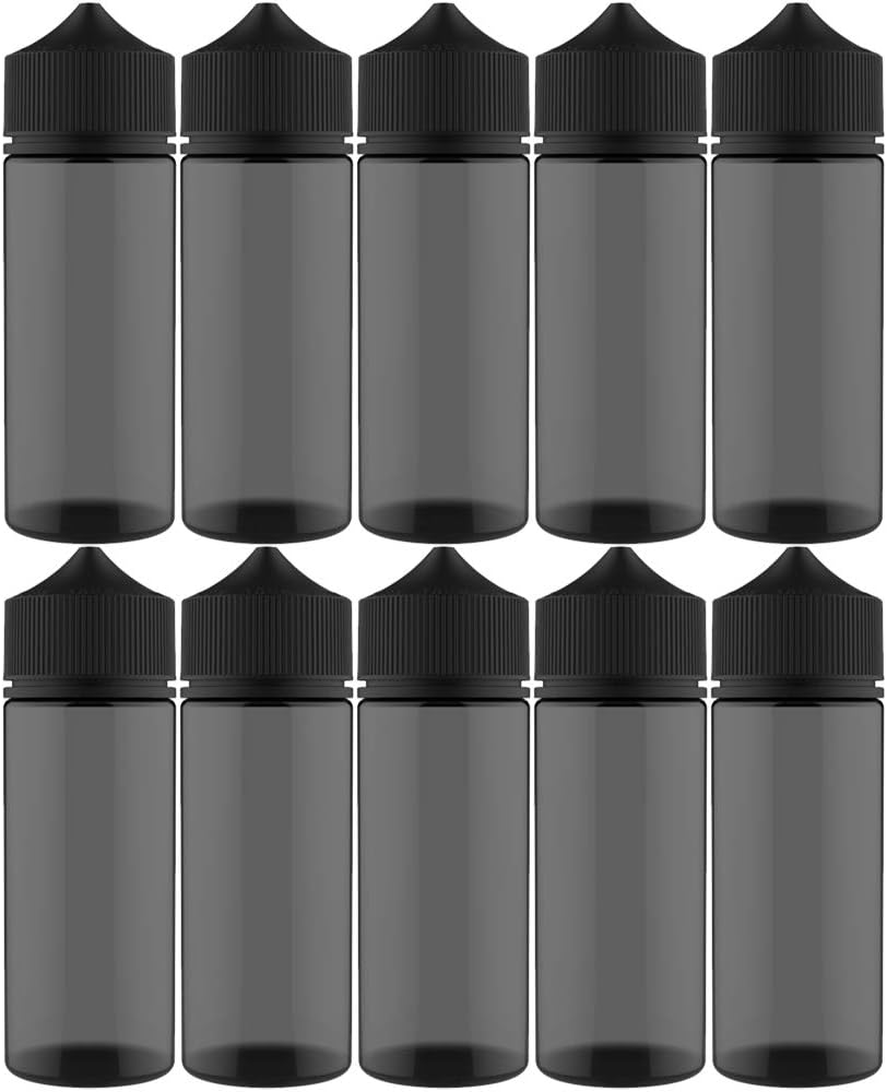 Chubby Gorilla - 120mL V3 - Black - PET Plastic Unicorn Bottle (10 Pack)