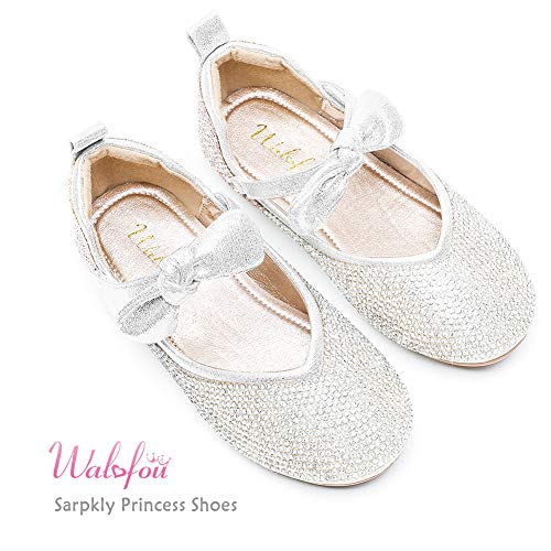 Walofou Mary Jane Sliver Shoes For Toddler Girls Wedding Party Prom Sequins Glitter Flower Girls Shoes Princess Size 10 4 Yr Dress Up Cosplay Little Girls Party Low Heeled Dress Shoes Sliver 10 Pricepulse