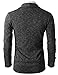 H2H Mens Shawl Collar Cardigan without Buttons CHARCOAL US S/Asia M (KMOCAL099)