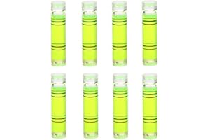 YMGBHNKJLS 8 Pieces Mini Cylindrical Level Small Horizontal Bubble Levels 9.5x40mm Bubble Spirit Level Measuring Layout Tools
