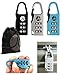 [3 Pack], Three Dial Combination Luggage Metal Lock