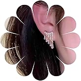 Iaceble Sparkly Rhinestone Tassel Dangle Earrings Pearl Ear Climber Earrings Gold Crystal Drop Earrings Cz Rhinestone Chain Earrings Wedding Bridal Earrings Jewelry for Women