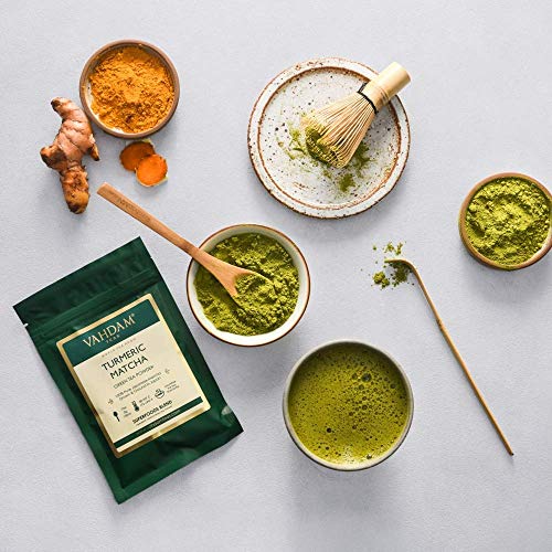 TURMERIC + MATCHA Green Tea Powder,1.76oz Powerful SUPERFOODS Blend