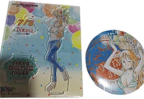 Amazon Co Jp 東京ワンピースタワー限定 バースデー ナミ 缶バッジ アクリルスタンドチャーム One Piece 麦わらストア ホビー 通販