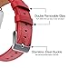 MARGE PLUS Compatible Apple Watch Band 38mm 40mm, Genuine Leather Watch Strap Replacement Band with Stainless Metal Buckle Compatible Apple Watch Series 4 Series 3, 2, 1 Sport and Edition, Red
