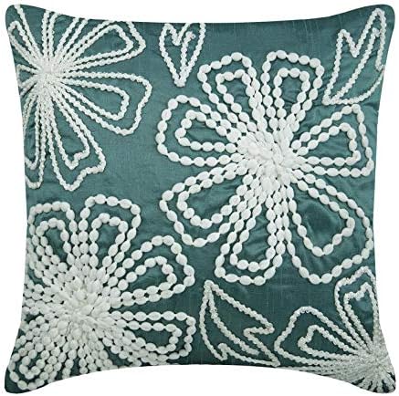 Amazon Com The Homecentric Decorative Teal Blue European Pillow