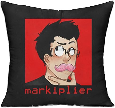 YesTown Markiplier Hilarious Gaming Throw Pillow Soft Velvet Core Included,18 "X 18 "