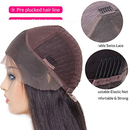 UNice-Hair-Bettyou-Series-13x4-Straight-Lace-Front-Human-Hair-Wigs-180-Density-Brazilian-Virgin-Hair-Lace-Frontal-Wig-with-Baby-hair-Black-Color-18inch
