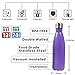 Sfee Insulated Water Bottle, 17 oz Stainless Steel Water Bottles, Double Wall Vacuum Reusable Water Bottles Leak Proof BPA-FREE Sports Bottle Cup Keep Hot&Cold for Running Gym Workout Cycling Kids