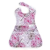 Bumkins SuperSized SuperBib, Oversized Baby Bib, Waterproof, Washable, Stain and Odor Resistant, 6-24 Months - Purple Dandelion