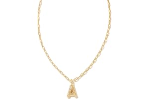 Kendra Scott Crystal Letter Short Pendant Necklace, Fashion Jewelry for Women
