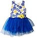 Nannette Girls' Dress Printed Lace Bodice and Mesh Skirt
