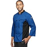 UA CHEF Men's Lightweight Chef Coat - Mesh Side Panels, Breathable, 3/4 Sleeve