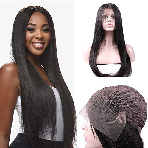Abijale Brazilian Straight Hair Lace Front Wigs For Black Women Human Hair With Baby Hair 13ร4 Lace Front Wigs 150% Density 100% Unprocessed Virgin Human Hair (26inch)