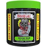 Insane Labz Psycho Sam, High Stimulant Pre Workout Powder, 30 Srvgs (30 Servings (Pack of 1), Watermelon