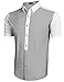 Coofandy Mens Cotton Striped Short Sleeve Button Down Shirts Casual Dress Shirt