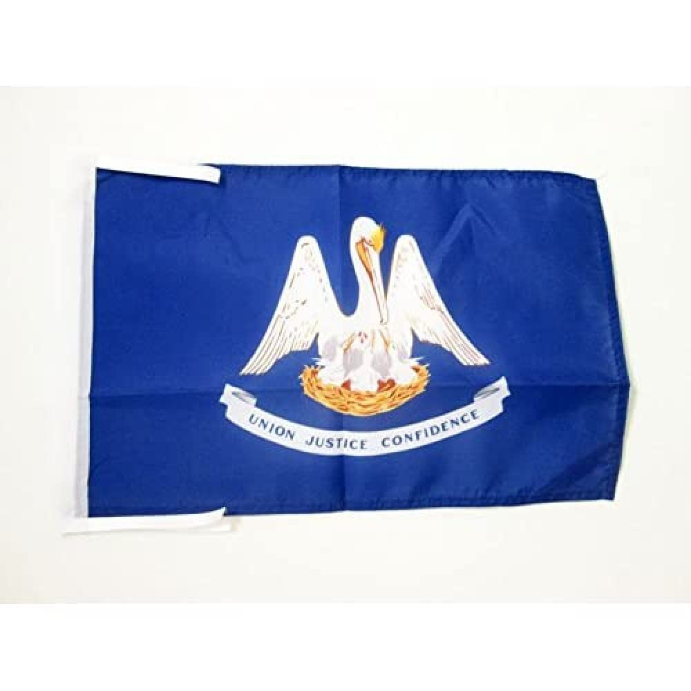 AZ FLAG - Louisiana Flag - 18'' x 12'' - 100% Polyester US state of Louisiane Small Banner with Two Cords - Fade Resistant - Vivid Colors - 18x12 in - 45x30 Cm โ image 1
