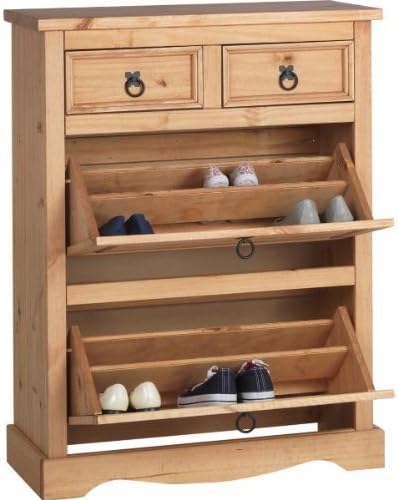 Puerto Rico Shoe Storage Cabinet With Drawers Solid Pine Amazon