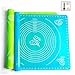 Xixihaha Silicone Baking Mat Pastry Rolling with Measurements 15.7''X19.7'' Reusable Non-Stick Silicone Baking Mat Set of 2（Blue&Green