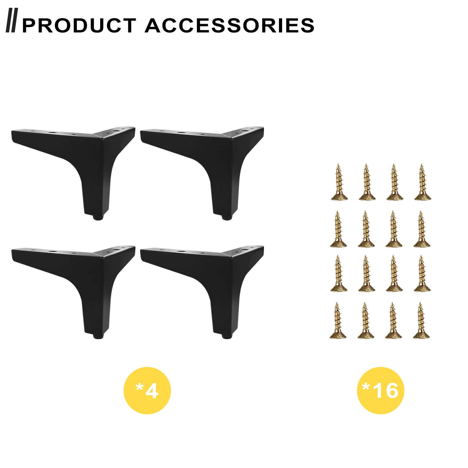 Furniture Legs Metal Feet: Cabinet Legs 4 Inch Triangle Feet Replacement Dresser Legs Set of 4