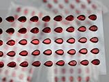 6x4mm Red LQ17 Stick On Teardrop Gems For Cards And Invitations - 50/SHT