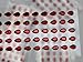 6x4mm Red LQ17 Stick On Teardrop Gems For Cards And Invitations - 50/SHT
