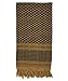 WOLMIK 100% Cotton Military Shemagh Tactical Desert Keffiyeh Head Neck Scarf Wrap in Brown