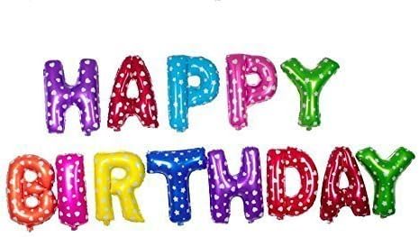 Ecocare Happy Birthday Balloon | Foil Balloon Set I 13 Letters (Pink) | Ideal for Party Decoration