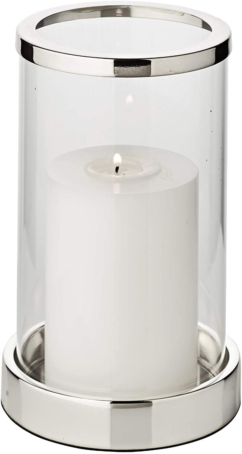 EDZARD Lantern Sanremo, silver plated, tarnish protected, height 8 in, diameter 5 in