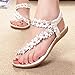 Bohemia Sweet Sandals,Clearance! AgrinTol Women's Fashion Sweet Summer Bohemia Sweet Beaded Clip Toe Sandals Beach Shoes