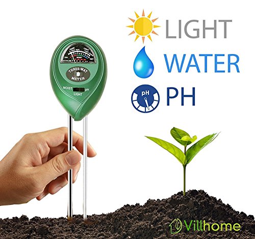 Soil pH Meter, 3 in 1 Soil Test Kit for Moisture, Light and pH, a Must Have Soil pH Meter for Home and Garden, Lawn, Indoor, Outdoors Plant Care Soil pH Tester, Best Soil pH Meter for 2018