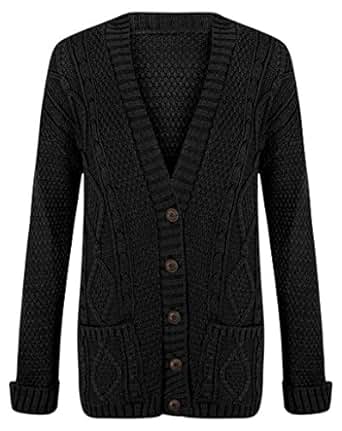 New Fashion Women Sweater Shell Buttons pockets Solid