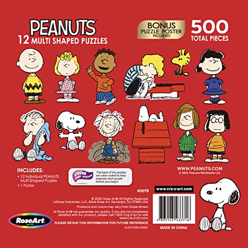 LPF Peanuts MultiShaped Featuring Snoopy & The Gang 500 Piece Jigsaw