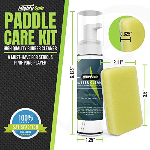 MightySpin Ping Pong Paddle Cleaner Keeps Table Tennis Racket Rubbers