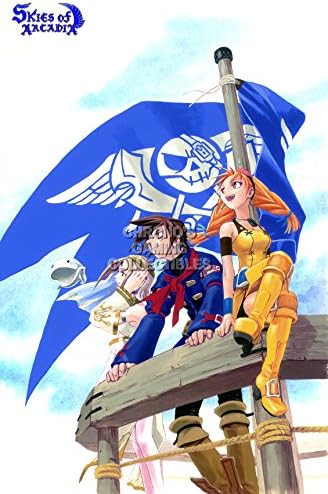 CGC Huge Poster - Skies of Arcadia Vyse Sega DreamCast Nintendo GameCube - EXT424 (16" x 24" (41cm x 61cm))
