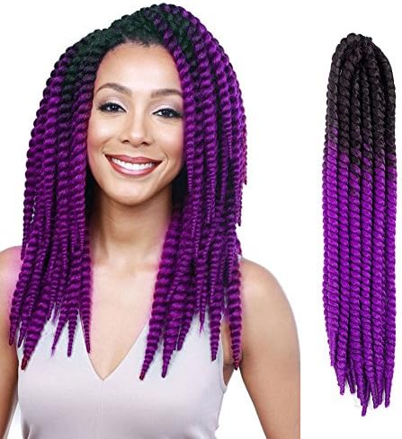 PANCY Crochet Braid Havana Mambo Twist Hair 22" 120g Faux Locs Synthetic Crochet Twist Hair Box bBraid Extensions
