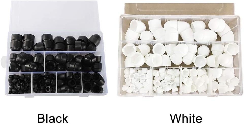 ORETG45 Bolt Covers Screw Caps, Assortment Plastic Nut kits with Storage Box, M 4 M 5 M 6 M8 M10 M12, White - Image 5