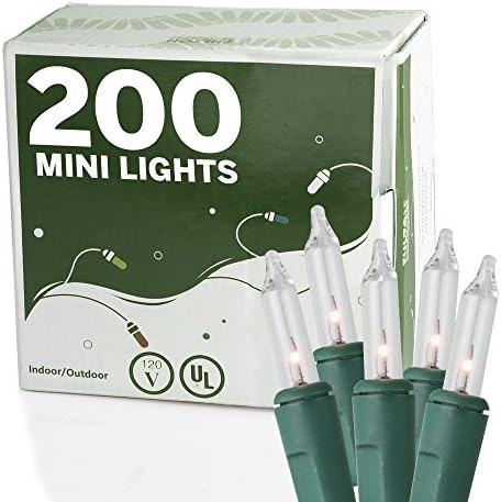 Clear Miniature Christmas Lights Set of 200 - Mini String Lighting