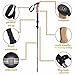 KESHES Trifold Trekking Poles Walking Sticks - 2-pc Lightweight Aluminum 7075 Collapsible & Adjustable Quick flip Lock Hiking Poles - eva Cork Grip Padded Strap - All Terrain Tips Carry Bag Included