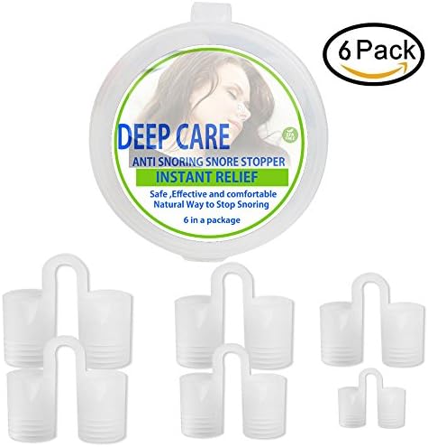 Anti Snoring Nose Vents Set Perfect Solution Stop Snoring Device for DEEP CARE,Natural Aids Ease Breath Snore Relief ,Comfortable Sleep,Snore Reliever(Set of 6)