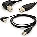 BSHTU 1.5M USB to Printer Adapter Cables 90 Degree USB 2.0 A Male to B Up Angle Plug Converter Lead 480Mbps High Speed Adaptor Scanner Extension Cord (Up)