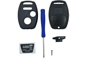 WICUASIX New Key Fob Shell Case Fit for Honda CR-V Odyssey Accord Crosstour Civic CR-Z Fit Keyless Entry Remote Key Housing Replacement with Screwdriver (2+1Button 1pcs)
