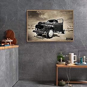 Floating Framed for Living Room Bedroom Black and...