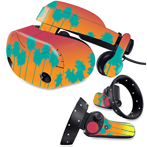 MightySkins Skin for Samsung Odyssey Plus VR - Sherbet Palms | Protective, Durable, and Unique Vinyl Decal wrap Cover | Easy to Apply, Remove, and Change Styles | Made in The USA