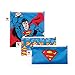 Bumkins Reusable Sandwich and Snack Bags, for Kids School Lunch and for Adults Portion, Washable Fabric, Waterproof Cloth Zip Bag, Travel Pouch, Food-Safe Storage, 3-pk DC Comics Superman