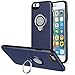 ICONFLANG Compatible Phone case for iPhone 6 Plus Case with Ring Kickstand, 360 Degree Rotating Ring Grip Case for iPhone 6 Plus Dual Layer Shockproof Impact Protection iPhone 6+ Case (Dark Blue)