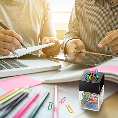 4 Pieces Paper Clip Dispenser Holder for School, Office