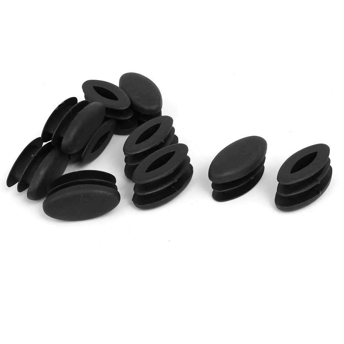 Sourcingmap Furniture Table Leg Feet 30mmx15mmx16mm Oval Shape Protector Cover Pads 10pcs