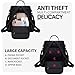 Women Backpack Purse Nylon Fashion Black Backpack Women Lightweight Anti Theft Backpack Rucksack Small Purses for Women Girls Ladies Shoulder Bags Casual Small Daypacks